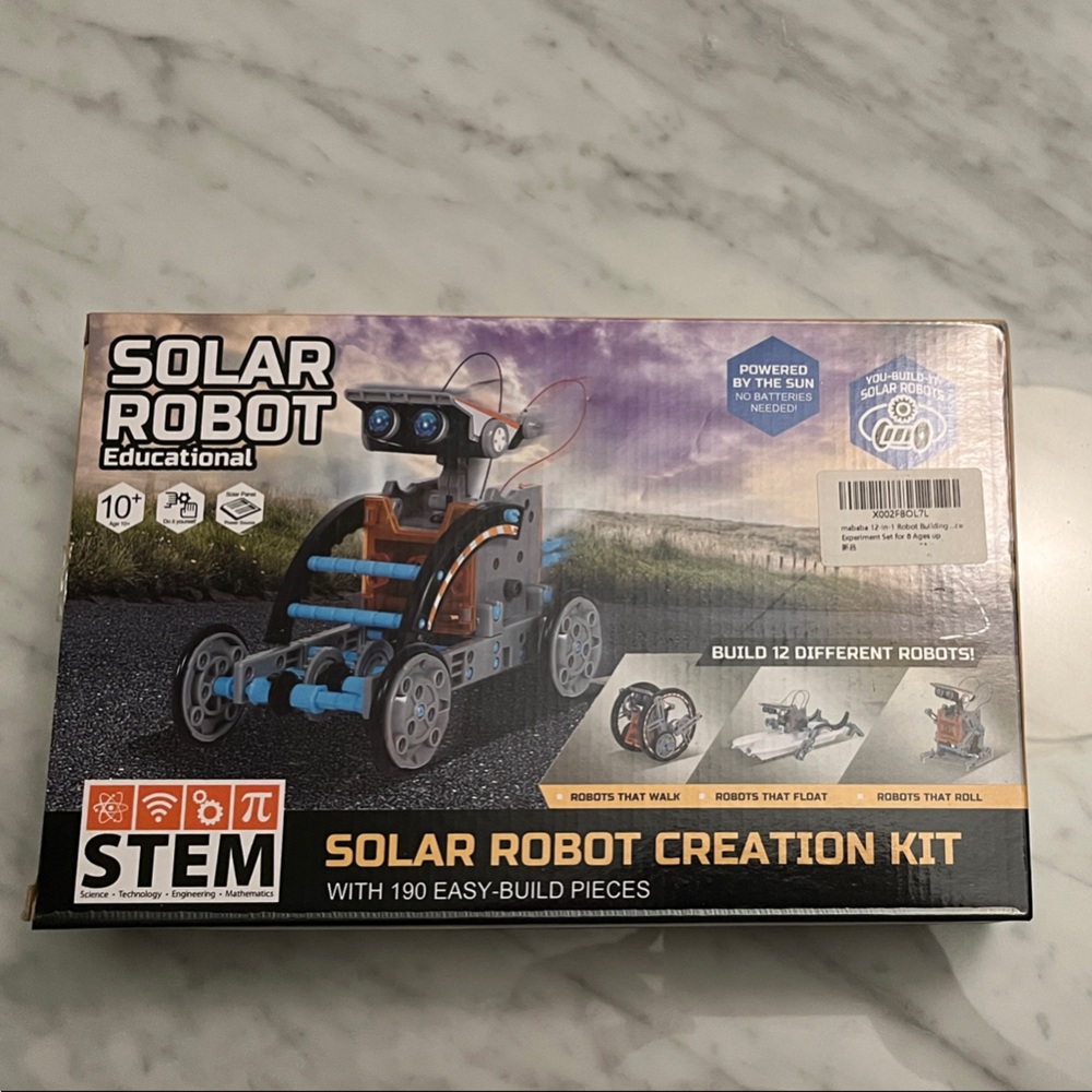 STEM Solar Robot Creation Kit - Black, Blue, Orange